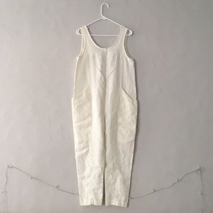 Elizabeth Suzann Clyde jumpsuit ivory linen